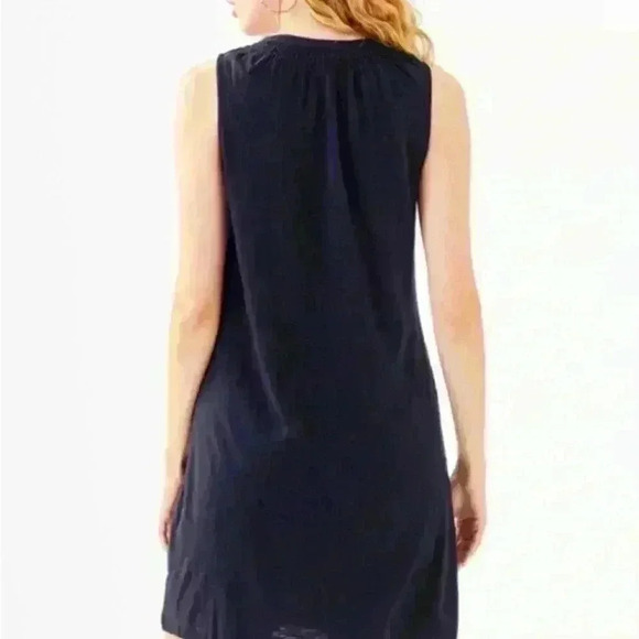 LILLY PULITZER Essie Sleeveless Shift Dress Tunic in True Navy XS - Picture 3 of 9